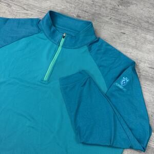 STONEBRIAR Peter Millar Crown Sport Pullover XXL Green Perth Performance 1/4 Zip